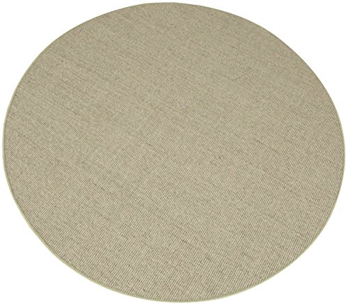 havatex Sisal Teppich Trumpf rund - hypoallergene Naturfaser | schadstoffgeprüft pflegeleicht schmutzabweisend strapazierfähig | ideal für Wohnzimmer Schlafzimmer, Farbe:Grün, Größe:180 cm rund