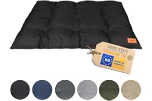 MIMIKO Pets - Wodoodporne legowisko dla psa i kota | XL [100 x 70 cm] Czarny | Oeko-Tex - Hipoalergiczna poduszka dla psów na zewnątrz | Szybkoschnące i antypoślizgowe łóżko Outdoor dla zwierząt