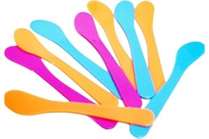 XANQKNG 24 Pieces Stir Sticks Kit Reusable Plastic Stirring Sticks Mask Mixing Spatula Applicator for Mixing Smear Mask Cosmetic Epoxy Resin Paint (Random Color)