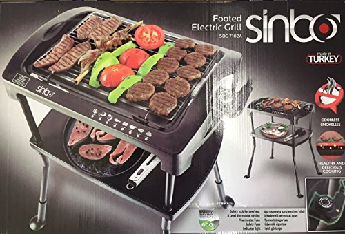 SBO elektrischer BBQ Standgrill Elektrogrill elektrischer Barbeque Grill Tischgrill (Schwarz) - 2