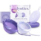 Bodyotics Menstrual Disc, Reusable Ruler Disc, Lilac | Reusable with anti-leak protection, removable rope and case, IUD compa
