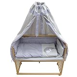 Beistellbett Kinderbett Gitter Himmelbett Babybett Bett Stillbett inkl. 9 tlg. Zubehör - 3