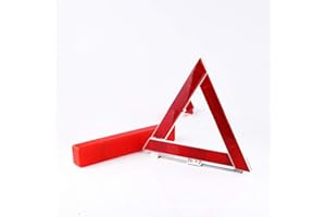 Greatangle Panneau de signalisation de Panne d'urgence de véhicule de Voiture Triangle réfléchissant de sécurité routière Pliable Réfléchissant de sécurité routière Rouge