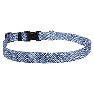 Yellow Dog Design Blue Tweed Dog Collar 3/8