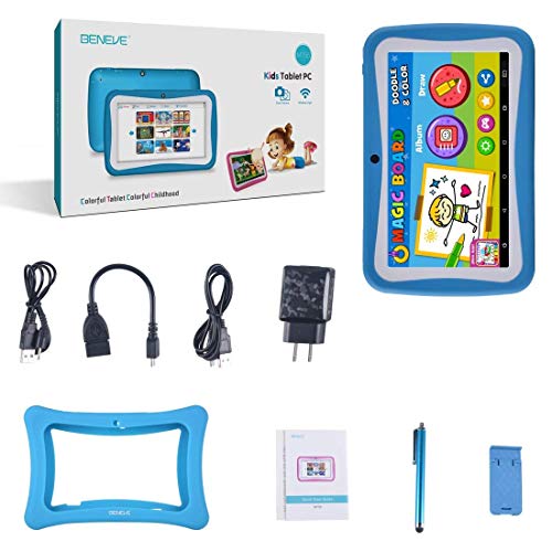 Enfants-Tablet-7-pouces-Android-OS-iwawa-pre-installed-71-Quad-Core-cran-tactile-HD-mmoire-1-Go-de-RAM-8-Go-wifi-Bluetooth-Camra-Dual-USB-avec-kindgerechte-tui-en-silicone-Bleu