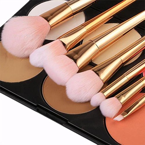 CINEEN 7pcs Make Up Pinsel Set Schminke Bürsten Kit Gesichts Puder Kontur Foundation Concealer Eyeliner - 4