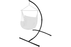 Goutime Hängesessel Gestell Hängematte Stuhl Stand nur, Hängematte Stand C Form für Indoor Outdoor Hanging Egg Swing Stuhl/Rattan Swing Sitze,Maximale Traglast 158kg (Nur das Gestell,ohne Hängesessel)