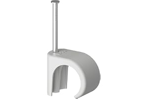 Temolink Kabelklämmor, 50 stycken nagelklämmor, 18–22 mm, 304 rostfritt stål, kabelhantering för telefon och ethernet-kabel