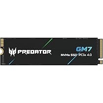 Acer Predator GM7 2TB SSD, M.2 2280 PCIe Gen4 x4 NVMe 2.0, Up to
