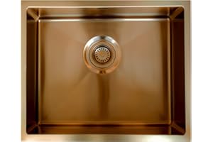 Essebagno Luisa fregadero de una cubeta 55x45 inoxidable cobre