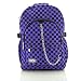 Produktbild CHECKER BLACK & PURPLE BACKPACK RUCKSACK SKATEBOARD BAG with LAPTOP PROTECTION | School College Travel Work | Check Goth Rock Emo Skate | CHOK