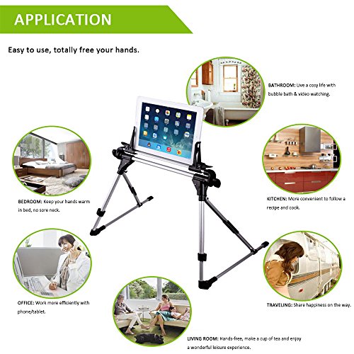 Tablet Halterung Ständer , ieGeek iPad Ständer Handyhalter Desktop-Ständer Halter Sofa Bett Tablet Ständer Flexibel Winkel verstellbar für iPhone 7/6/6S Plus, iPad Mini iPad 2/3/4, iPad 5/iPad Air, Samsung Galaxy Tab S2/Tab A/Tab Pro/Tab 3, Google Nexus, Kindle, 1.2-10.2″ Smartphones & Tablet - 8