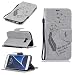 Produktbild Etui Samsung Galaxy S7, E-Lush Flip PU Pochette Cuir Case avec Fenêtre Carrée D'ouverture Wallet Housse Plume Motif Modèle Conception Elegant Durable Protecteur une Portable Holster Back Cover Souple Fonction Stand Magnetique Fente de Carte Les Chocs Coque pour Samsung Galaxy S7 (5.1 Pouces) [Anti-rayures] [Absorbant les chocs] [Anti-empreintes digitales]-Gris