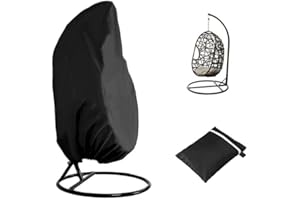 Xinyanmy Hängesessel Schutzhülle Schwebesessel Terrasse Schaukelstuhl Abdeckung Wasserdicht 210D Oxford-Stoff Outdoor Patio 190 x 115 cm