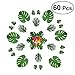 Produktbild BESTOYARD Palmblätter und Hibiskus-Blumen für Hawaiische Luau Party Supplies Dschungel Beach Party Dekorationen 60PCS