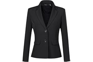 YYNUDA Femme Casual Blazer Business Pockets Boutons Manche Longue Costume Jackets