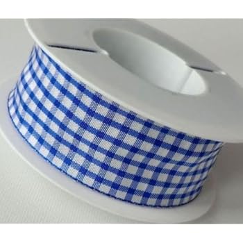 Koda Schleifenband Rot-Weiß Kariert - 50m X 6mm Gewebtes Dekoband