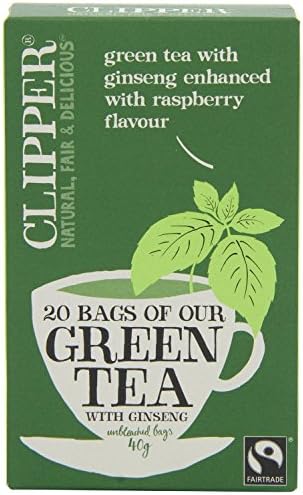 Clipper | Green Tea With Raspberry & Ginseng | 1 X 20 Bags