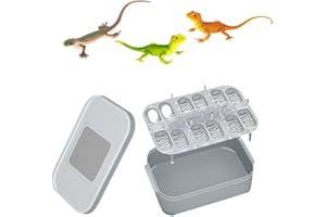 Esforzarse Scatola per Allevamento di Rettili, Scatola per incubazione Serpente 12 Griglie, Scatola da Cova per Rettili, Contenitore Portatile per Animali Domestici,Incubatrice per Uova di Rettili