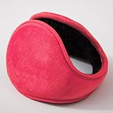 LONFENN fête d'anniversaire Saint Valentin Cadeau de Noël Casque antibruit Peluche Hiver Unisex After-Wear,Couverture Couleur Rouge Pure s de x d'