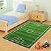 FunkyBuys® Kids Childrens FOOTBALL FIELD (100 x 165cm) Rug Mat Modern Design Play Mat Nursery Rugs Non Slip - 3 Sizes Best Price