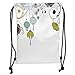 Produktbild Trsdshorts Drawstring Backpacks Bags,Lantern,Abstract Expression of Coming of New Year in China Vibrant Colors,Apple Green Sky Blue White Soft Satin,5 Liter Capacity,Adjustable String Closure