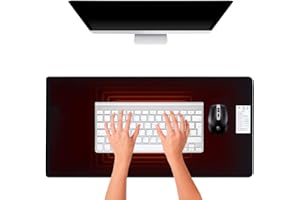 LUFEIS Alfombrilla de Ratón con Función de Calefacción, Alfombrilla Raton Calefactable, 7 Configuraciones de Calefacción & 4 Horas de Apagado Automático, para Oficina o Hogar