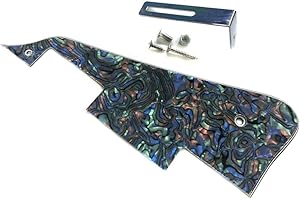 KAISH Abalone Pearl LP - Battipenna per chitarra con staffa cromata per Epiphone Les Paul