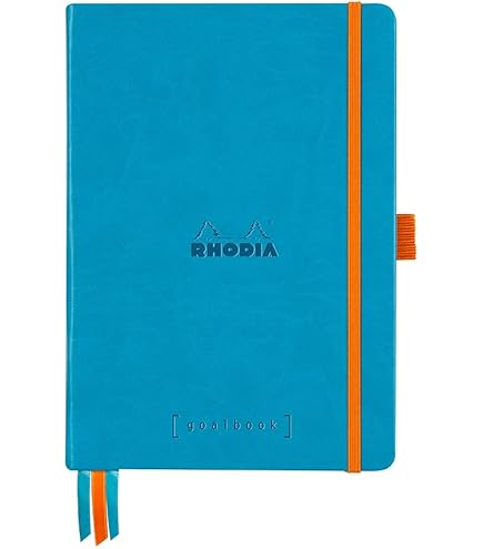 Rhodia 118784C GoalBook (DIN A5, 14,8 x 21 cm, 120 Blatt, dot-Lineatur, 90 g, elegant und praktisch) 1 Stück, Tangerine