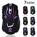 Produktbild Gaming Maus 4 verstellbare DPI, 6 Tasten, 7 Shooting LED Farben, Super Haltbarkeit gaming laptop Mäuse für PC, , Laptop, Computerby Agoky (schwarz)