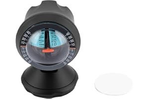 YOSOO HEALTH GEAR Car Inclinometer, Dashboard Compass Inclinometer Level Tilt Gauge, Angle Slope Level Meter Finder Tool High Sensitivity Gradient Balancer Measure Equipment for Auto Car Vehicle Boat Tourism