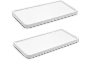 LoeJan 10" Bathroom Tray, Ceramic Vanity Dish for Counter Kitchen Soap Perfume Candle, Small Organizer Plate for Home Decor Plant