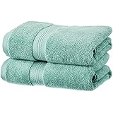 Pinzon - Juego de toallas de algodón Pima (2 toallas de mano), color verde mineral