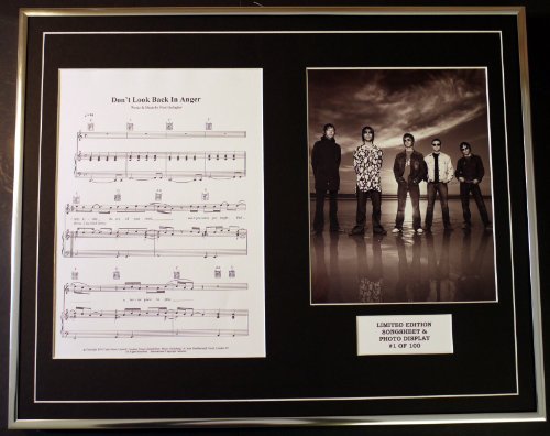 OASIS/Song Sheet & Photo Display/Limited Edition/DON'T LOOK BACK IN ANGER