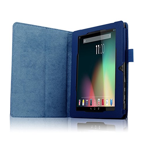 Infiland Folio Hülle Case Schutzhülle Tasche für 7 “7 Zoll Google Android Tablet-PC inklusive ALLDAYMALL A88S / A88X 17,8 cm (7 Zoll) Tablet-PC, rotor® 17,8 cm (7 Zoll) Android Tablet PC, JEJA 7 Zoll Android Google Tablet PC, Dragon Touch Y88X 7 Zoll Tablet PC, Trimeo 7 Zoll Tablet PC, Arespark Ultrathin 7 Zoll Tablet PC, PHROG7 Tablet PC (7 Zoll), Rixow Ultrathin 7 inch Tablet PC( Überprüfen Sie bitte die Details der kompatibelen Tablet-Modell-Liste in Produktbeschreibung)(Dunkleblau) - 5