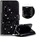 Produktbild Galaxy S8 Plus Hülle,Surakey Handyhülle für Samsung Galaxy S8 Plus Lederhülle Wallet Tasche Brieftasche PU Leder Flip Tasche Case,Malerei Blume Schmetterling Muster Intarsien Bling Kristall Glitzer Strass Diamant Prägung Ledertasche Slim Retro PU Leder Bookstyle Handyhülle Handytasche Schutzhülle Handyschutz Wallet Case Klapp Schutz Handy Hüllen Taschen Tasche Hülle Cover Etui Flip mit Standfunktion Karteneinschub und Magnetverschluss Flip Etui Tasche für Samsung Galaxy S8 Plus - Schwarz