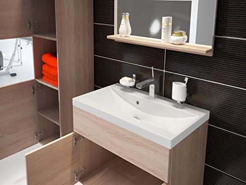 Badplaats B.V. Bathroom furniture set Montreal 60cm basin - Storage cabinet vanity unit sink furniture (Sonoma oak) - Image 4