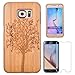 Produktbild Semoss Baum Schutzhülle in Natur Bambus Handyhülle Bumper Cover für Samsung Galaxy S6 Tree Bamboo Holz Case Harte Tasche Cover mit Displayschutzfolie