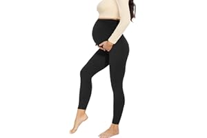 AMIYOYO Maternity Leggings Over Bump High Waisted Stretchy Belly Support Pregnancy Pants Women Yoga Workout Trousers