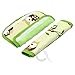 UNIVERSAL padded Harness Seat belt Strap Cover REVERSIBLE (cream owl/ green))