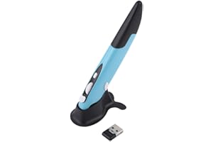 cigemay Stylo de Souris Optique sans Fil 2,4 GHz, Mini Souris Air Plug & Play écriture Manuscrite USB Souris réglable 500/1000 DPI pour Ordinateur Portable/Ordinateur/PC/Tablette(Bleu)