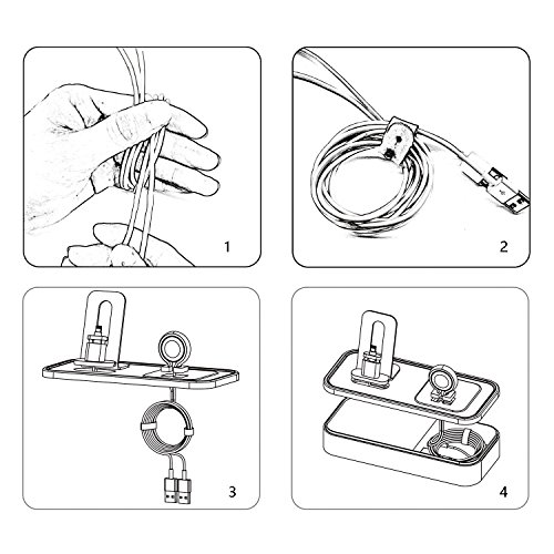 Oittm 5 Puerto USB Soporte Carga para Apple Watch Series 3   Apple Watch Series 1   Apple Watch Series 2   Apple Watch Nike    iPhone 7   iPhone 8   iPhone X   iPhone 8 Plus   iPhone 6 Plus   iPhone 6S Plus   iPhone 7 Plus   iPhone 6S   iPhone 5S   iPhone SE   iPad Mini   iPod   Apple Pencil   Siri Remote  Gris 