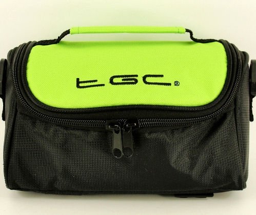 TGC ® Camera Case for Lomographic Diana Mini with shoulder strap and Carry Handle (Electric Green & Black)