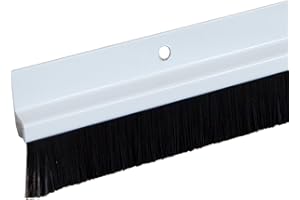 PRIOstahl Türdichtung Weiß - 1 x Bürstendichtung 1m Premium Aluminium Zugluftschutz zum Anschrauben - Türbürste Dichtungsstreifen für Innen & Außen - Energiesparend gegen Zugluft, Lärm & Insekten