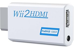 Rybozen Wii to HDMI Converter, Wii HDMI Adapter 1080P, Output Video Audio HDMI Converter with 3.5mm Audio Jack&HDMI Output Supports All Wii Display Modes 720P NTSC Compatible with Wii, Wii U, HDTV