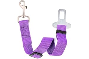 Neuftech Cane Cintura di Sicurezza Auto Regolabile per Cani Guinzaglio 60 cm Purple