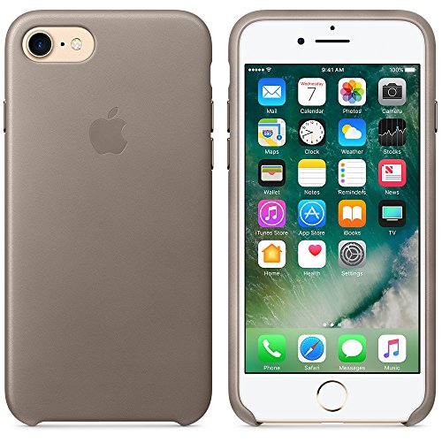 Apple MPT62ZM A Leder Schutzh  lle f  r iPhone 7 taupe