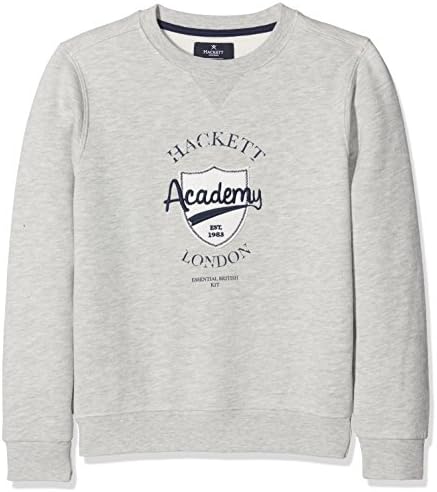 Hackett London Boy's Shld CW SWT B Sweatshirt, Grey, Small (Manufacturer Size:K07)