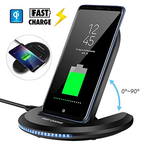 Preisvergleich Produktbild Leyeet Wireless Smartphone Samsung Galaxy S9 / S9 + Plus Drahtloses Qi-Schnellladegerät Ladestation Dock Pad