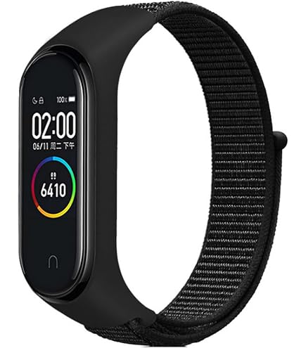 Tiptops Cinturino In Nylon Intrecciato Per Xiaomi Mi Band 7/6/5/4/3 E Amazfit Band 5, Regolabile, Traspirante, Con Velcro, Colori Vari - 3